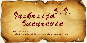 Vaskrsija Vučurević vizit kartica